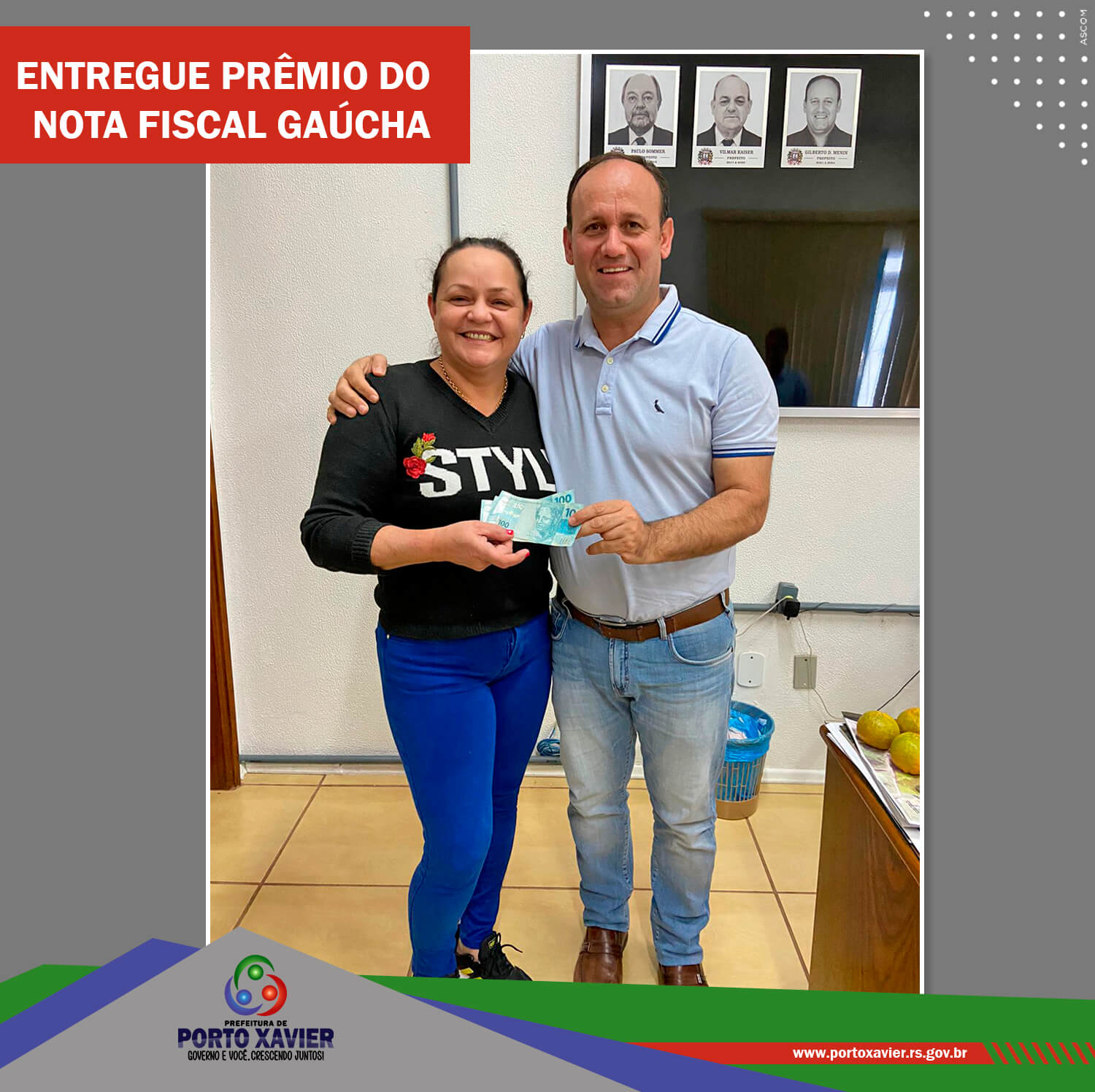 ENTREGUE O PRÊMIO DO PROGRAMA NOTA FISCAL GAÚCHA